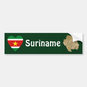 Adesivo de Para-choque do Coração da Bandeira do S