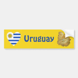 Adesivo de Para-choque do Coração da Bandeira do U