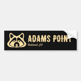 Adesivo de Para-choque do Guaxinim de Adams Point