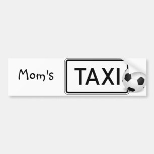 Adesivo de Para-choque do Táxi da Mamãe/Futebol