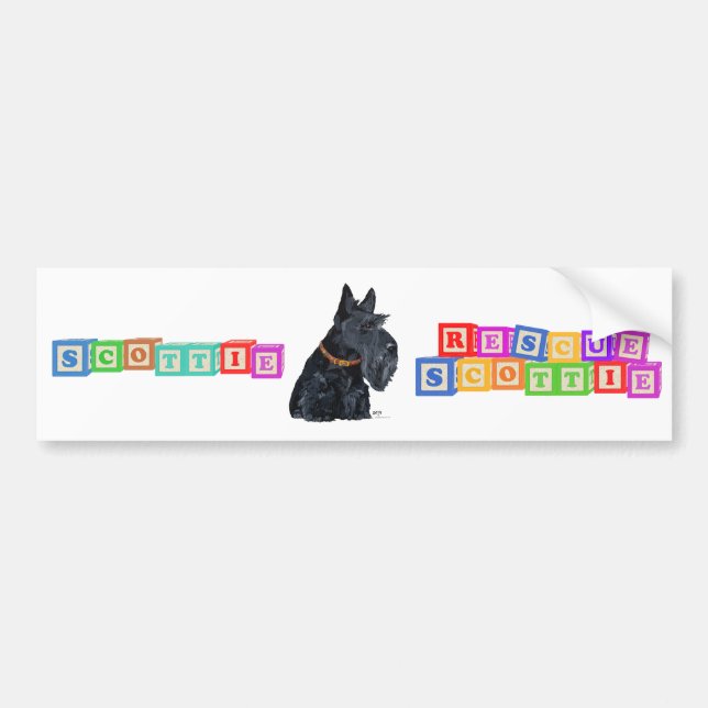 Adesivo de Para-choque do Terrier Escocês (Frente)