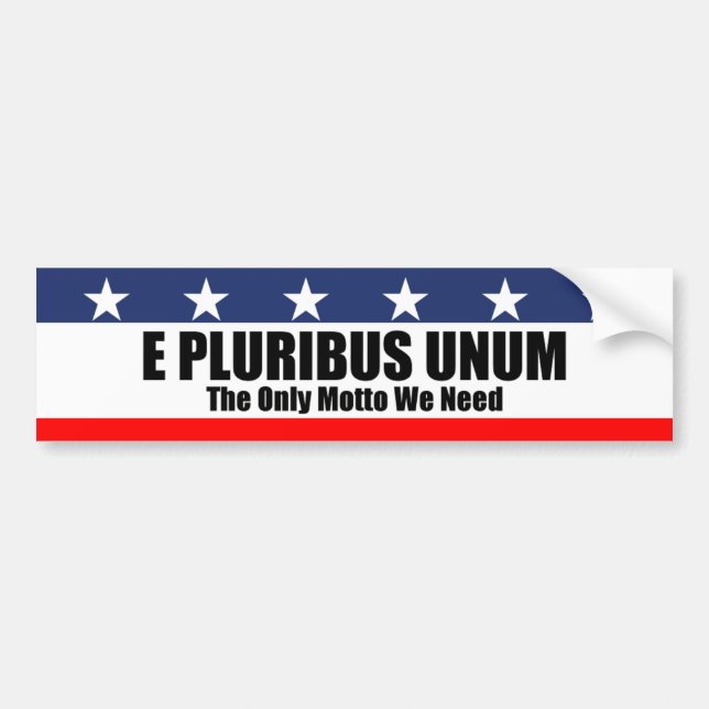 Adesivo de para-choque E Pluribus Unum (Frente)