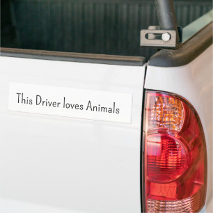 Adesivo de Para-choque Este Motorista ama Animais