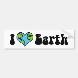 Adesivo de Para-choque Eu Amo a Terra