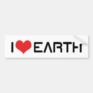 Adesivo de Para-choque Eu Amo a Terra