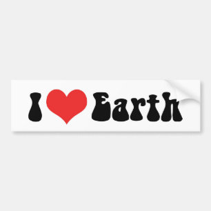 Adesivo de Para-choque Eu Amo a Terra