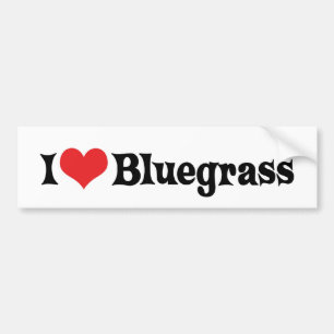 Adesivo de Para-choque Eu Amo Bluegrass