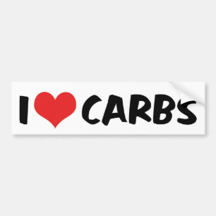 Adesivo de Para-choque Eu Amo Carboidratos