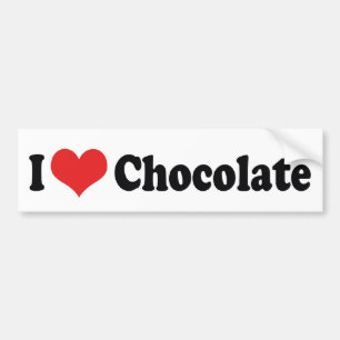 Adesivo de Para-choque Eu Amo Chocolate