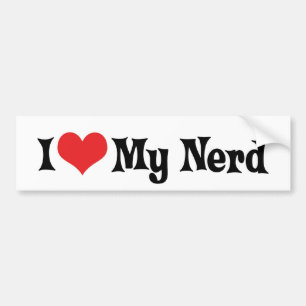 Adesivo de Para-choque Eu Amo Meu Nerd