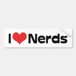 Adesivo de Para-choque Eu Amo Nerds