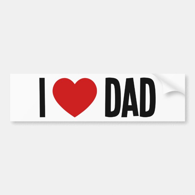 Adesivo de Para-choque Eu Amo Papai (Frente)