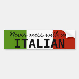 Adesivo de Para-choque Italiano Nunca Mexa