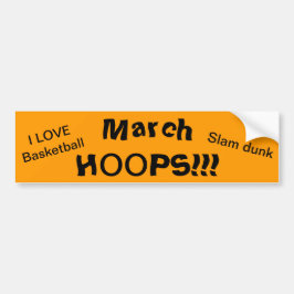 Adesivo de Para-choque March HOOPS Love Basquetebo