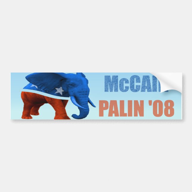 Adesivo de Para-choque McCain Palin Republicano Lo (Frente)