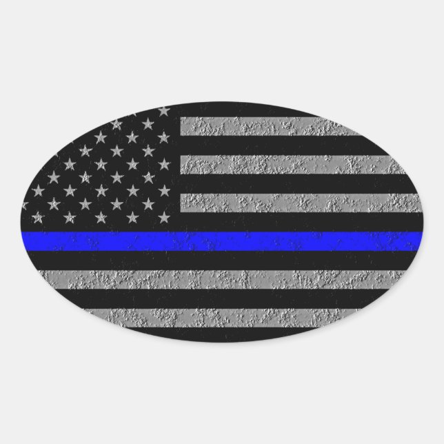 ADESIVO DE PARA-CHOQUE OVAL DE APOIO POLICIAL À LI (Frente)