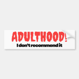 Adesivo de Para-choque para Adultos - Não Recomend