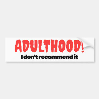 Adesivo de Para-choque para Adultos - Não Recomend