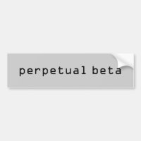Adesivo de para-choque Perpetual Beta, CCCCCC cinz