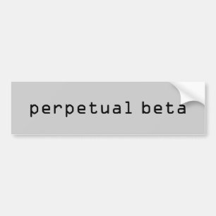 Adesivo de para-choque Perpetual Beta, CCCCCC cinz
