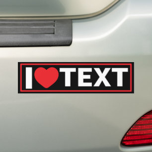 Adesivo de Para-choque Personalizado Eu Amo Modern