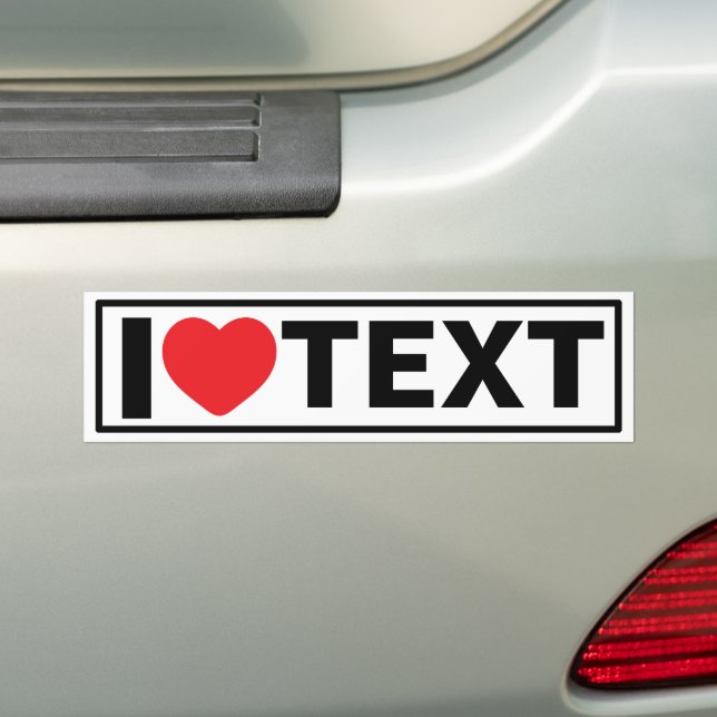 Adesivo de Para-choque Personalizado Eu Amo Modern (No carro)