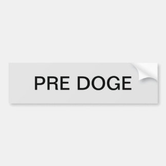 adesivo de para-choque PRE DOGE (prata/preto)