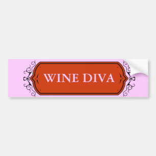 Adesivo de Para-choque Wine Diva!