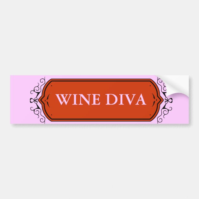 Adesivo de Para-choque Wine Diva! (Frente)
