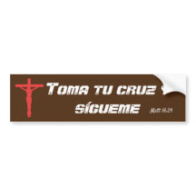 Adesivo de para-choques de cruz Toma tu