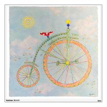 Adesivo de Parede de Bicicleta de Circo