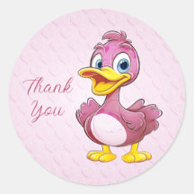 Adesivo de Pato Rosa