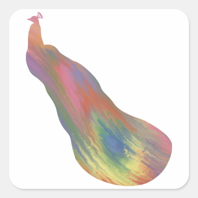 Adesivo de peacock do estilo acrílico (Frente)