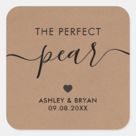 Adesivo de Pera Perfeita, Etiqueta de Presente, Kr