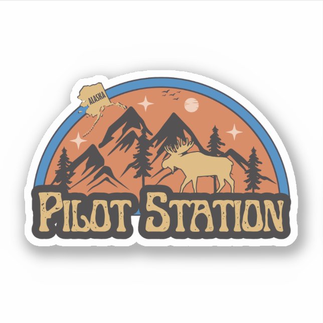 Adesivo de Pilot Station, Alasca (Frente)