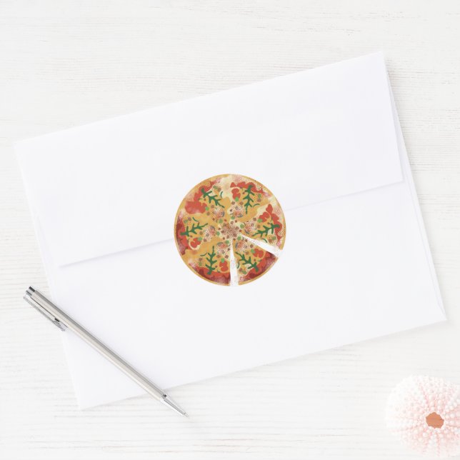 Adesivo de Pizza de Natal (Envelope)