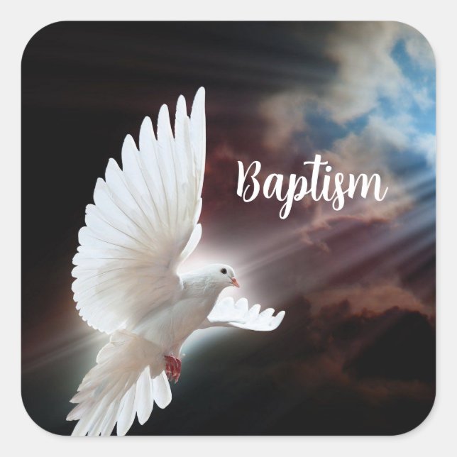 Adesivo de Pombo do Batismo (Frente)