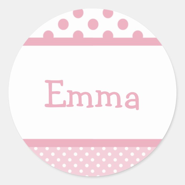 Adesivo de pontos rosa (Frente)