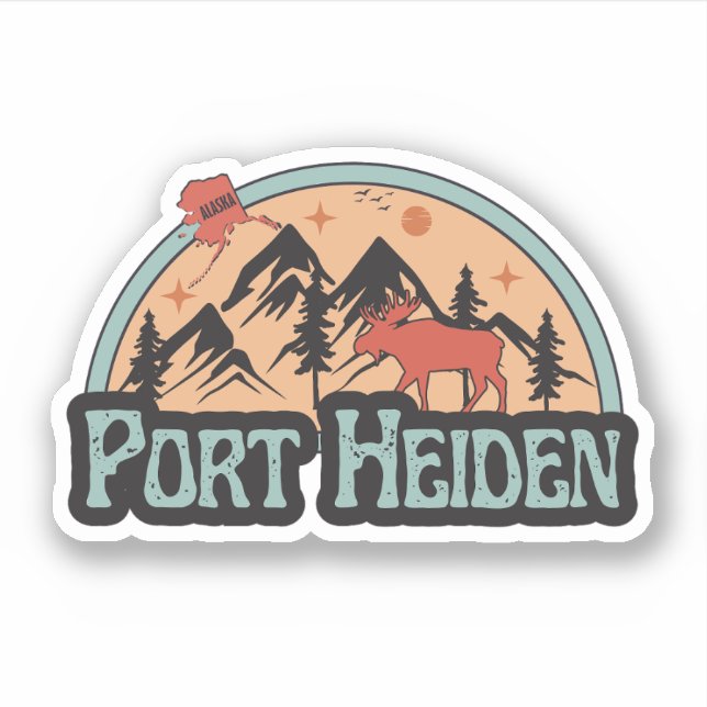 Adesivo de Port Heiden, Alasca (Frente)