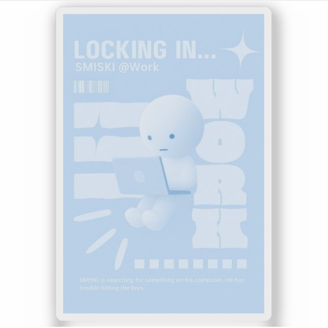 Adesivo de Poster Smiski (Frente)