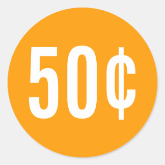 Adesivo de preço laranja personalizado