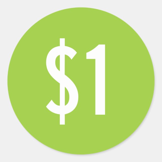 Adesivo de preço verde personalizado (Frente)