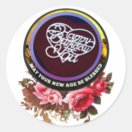 Adesivo de presente de aniversário personalizado