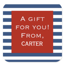 Adesivo de presente personalizado com estrutura ve