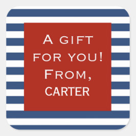 Adesivo de presente personalizado com estrutura ve