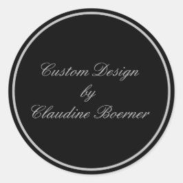 Adesivo de produto redondo concebido para personal