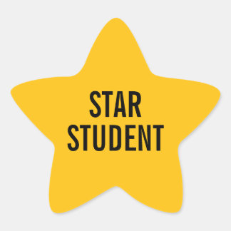 Adesivo de Professor de Ouro Aluno Estrela para Sa