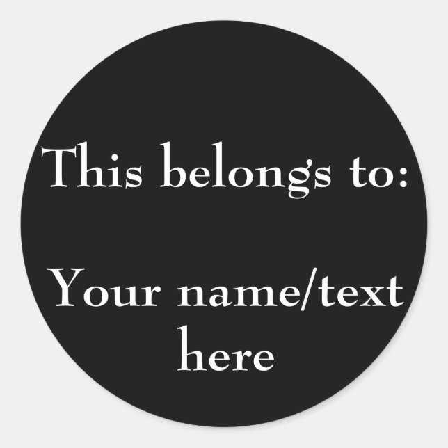 Adesivo de propriedades personalizável (Frente)