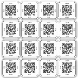 Adesivo de QR Code da Mesa do Café   Digital Menu 