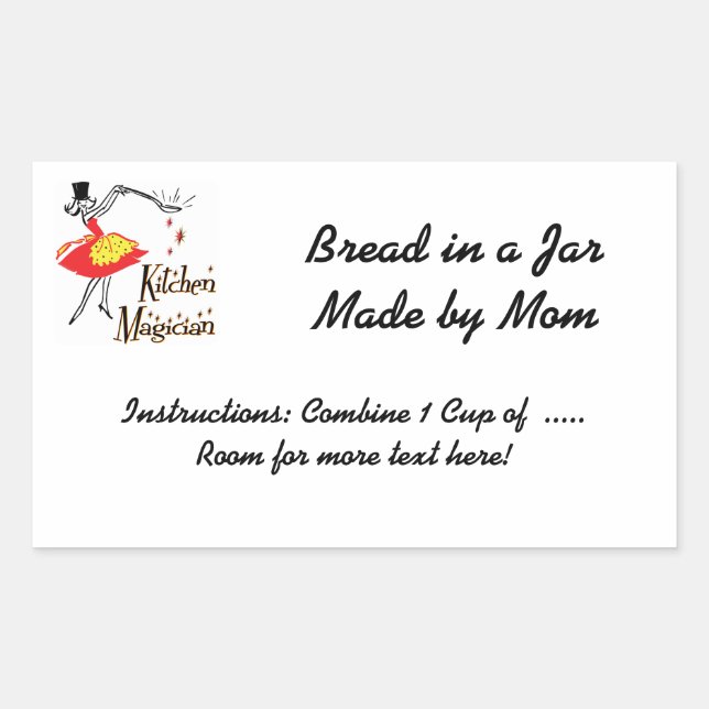 Adesivo de receitas personalizável para magos da c (Frente)